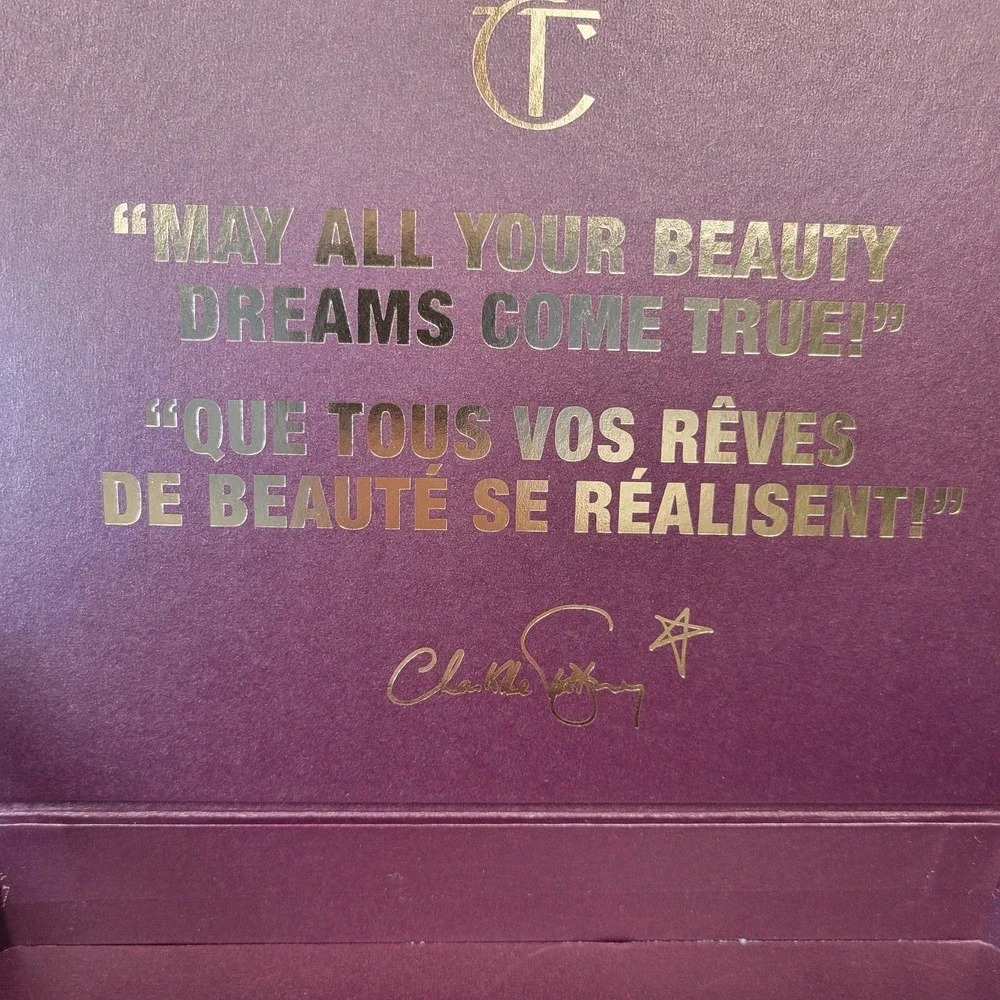 Charlotte Tilbury Advent Calendar 2023 Empty Jewelry Box Burgundy Gold Glam